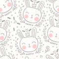 Cute Bunny Seamless Pattern