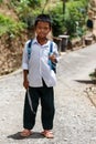 Cute Burmese School Kid in Falam, Myanmar (Burma)