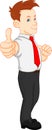 Cute businessman thumbs up Royalty Free Stock Photo