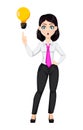 Young beautiful business woman has a brilliant idea Royalty Free Stock Photo