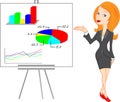 Cute businesswoman giving presentation Royalty Free Stock Photo