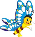 Cute butterfly cartoon Royalty Free Stock Photo