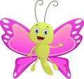 Cute butterfly cartoon Royalty Free Stock Photo