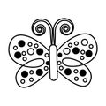 Cute butterfly decorative icon