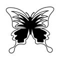 cute butterfly isolated icon Royalty Free Stock Photo