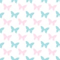 Cute butterfly silhouette seamless repeat pattern Royalty Free Stock Photo