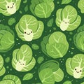 cute cabbage background Head of green cabbage