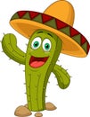 Cute cactus cartoon character Royalty Free Stock Photo