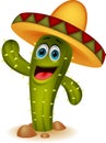 Cute cactus cartoon character