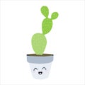 Cute cactus succulent clip art illustration botanical cartoon Royalty Free Stock Photo