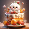 Cute cake, beautiful colorful cakes