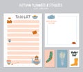 Cute Daily Calendar and To Do List Template