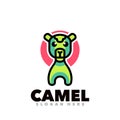 Cute camel simple mascot logo