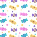 cute candies pattern background
