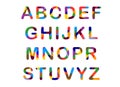 Cute candy-colored alphabet