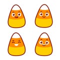 Cute candy corn set Royalty Free Stock Photo