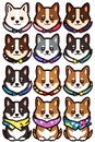 Cute Canine Corgi Cuties clipart