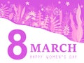 Cute card for 8 march. International Women`s Day