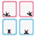 Cute cards or stickers with bat.