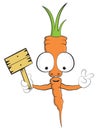 Cute carrot cartoon Mascot vector illustration vegetable character