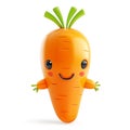 Cute carrot character standing with a friendly smile