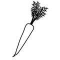 Cute carrot isolated icon Royalty Free Stock Photo