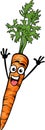 Cute carrot vegetable cartoon illustration