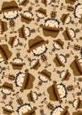 Cute Cartoon Adventurer Pattern