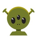 Vector cute alien colorful isolated