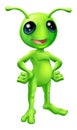 Cute cartoon alien illustration