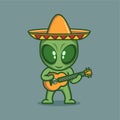 cute alien guitar