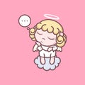 cute angel daydream Royalty Free Stock Photo