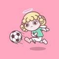 cute angel soccer