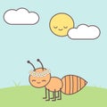 Cute cartoon ant vector illustration Royalty Free Stock Photo