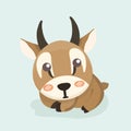 Cute cartoon antelope.