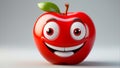 cute cartoon apple red Royalty Free Stock Photo