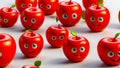 cute cartoon apple red fun food Royalty Free Stock Photo