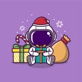 cute astronaut christmas