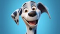 Cute cartoon of a baby dalmatian dog for illustrations for children. AI Generator Royalty Free Stock Photo