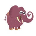 Cute cartoon baby elephant icon. Vector illustration with simple gradients Royalty Free Stock Photo