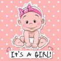 Cute cartoon baby girl