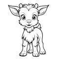 Cute Cartoon Baby Goat Coloring Pages For Kids Royalty Free Stock Photo