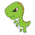 Cute Cartoon of Baby T-Rex Dinosaur Royalty Free Stock Photo