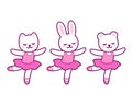 Cute cartoon ballerinas Royalty Free Stock Photo