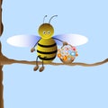 Cute cartoon bee Royalty Free Stock Photo