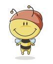 Cute cartoon bee Royalty Free Stock Photo