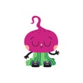 Cute cartoon beetroot illustration on a white background Royalty Free Stock Photo