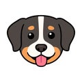 Cute cartoon Bernese Mountain dog face Royalty Free Stock Photo