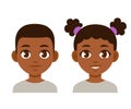 Cute cartoon black children