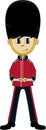 Cute Cartoon British Royal Guard Royalty Free Stock Photo